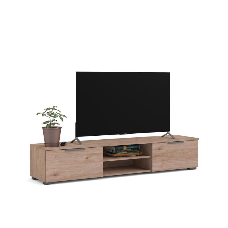 Tvilum 2 Drawer 2 Shelf TV Stand Jackson Hickory