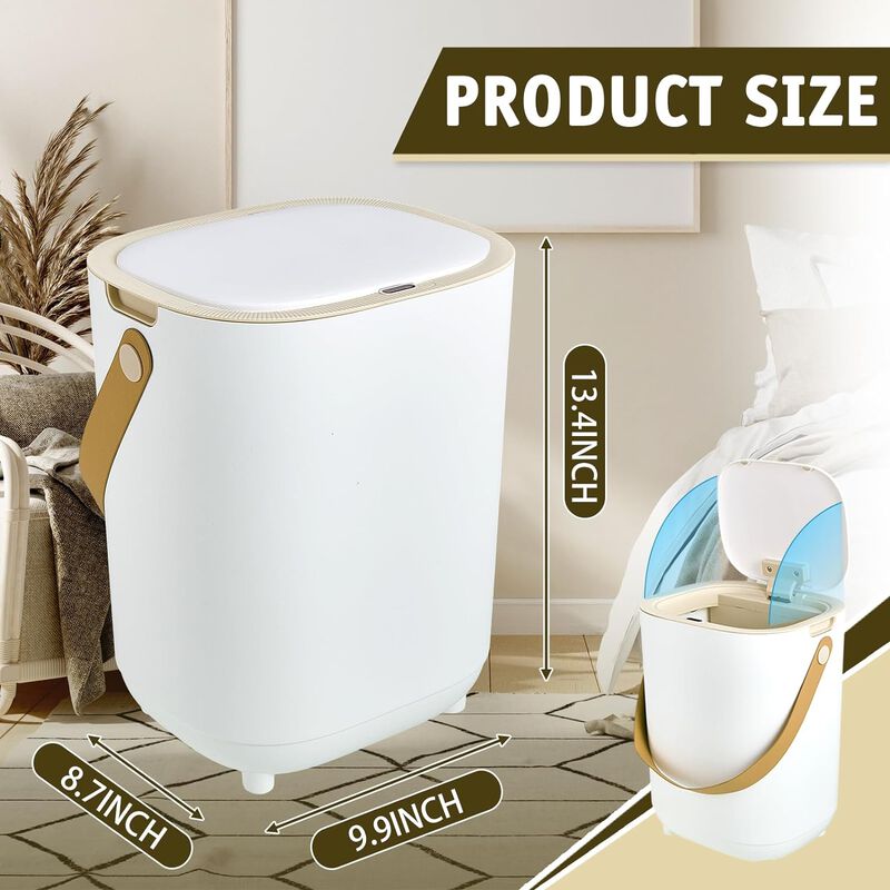 2-Pieces 4.2 Gallon Motion Sensor Trash Can with Lid Automatic Touchless Smart