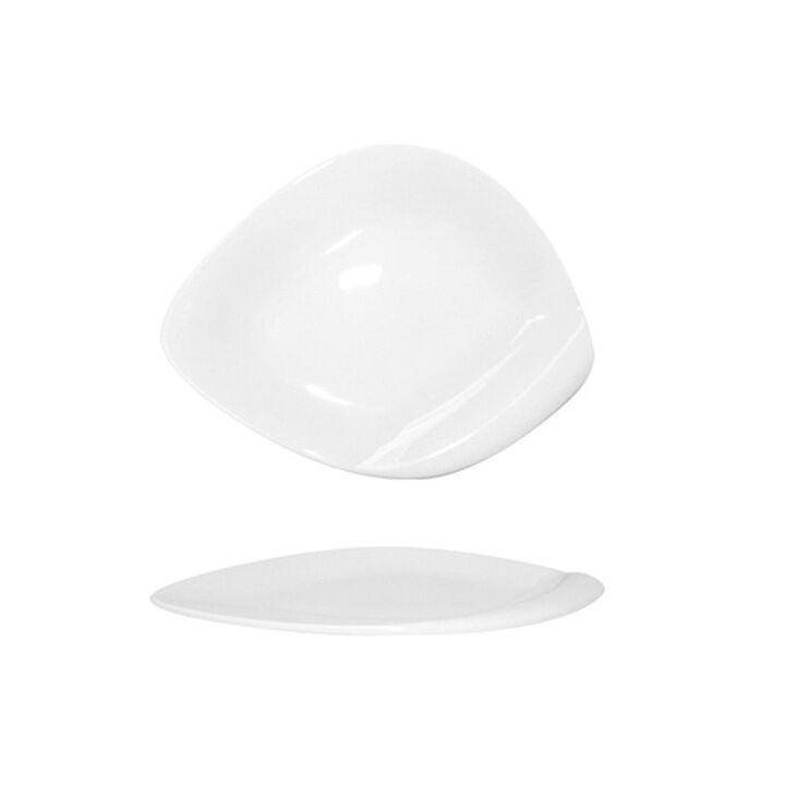 Porcelain Hawaii 13" x 10" Oval White Porcelain Plate