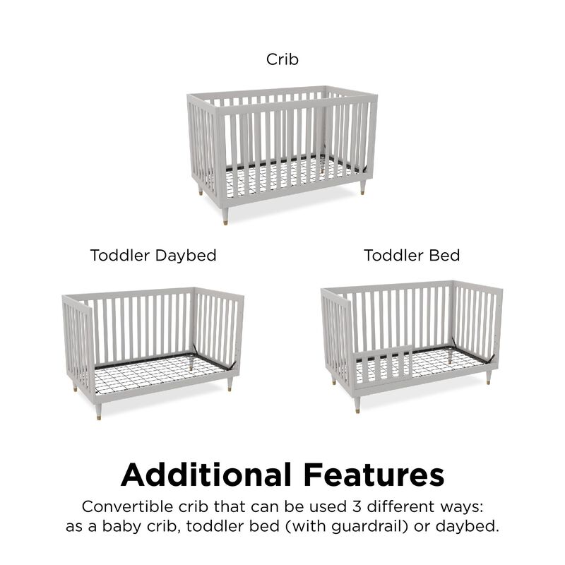 Little Seeds Rowan Valley Flint 3 in 1 Crib