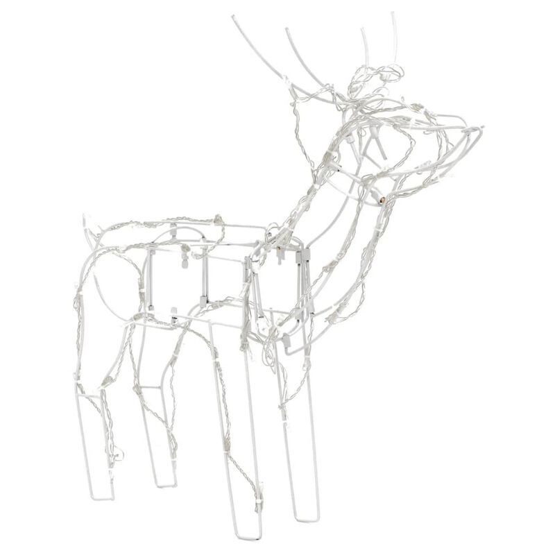 Outdoor 299 LED Lit Christmas Reindeer Family 3pc Set, Multicolor - Benzara