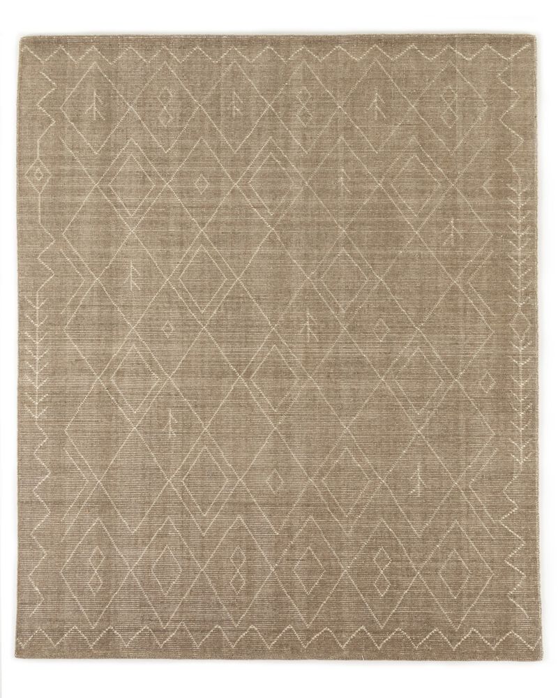 Nador Taupe Moroccan Hand Knotted 9' x 12' Rug