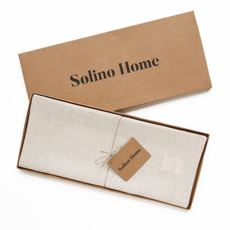 Solino Home 100% Pure Linen Table Runner | Athena for Thanksgiving, Christmas