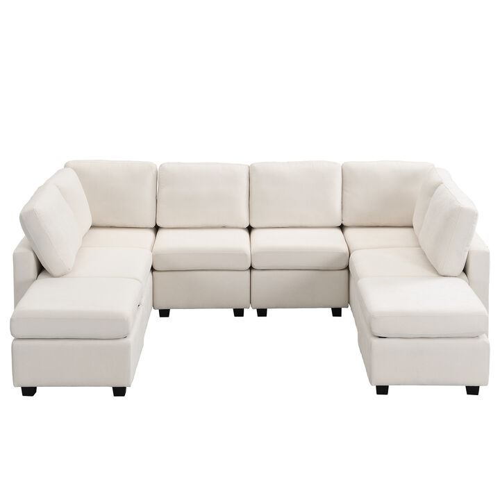 Merax  Sectional Sofa Sleeper Sofa Couch with USB Ports