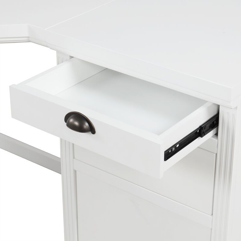 Merax Modern L Shaped Executive Desk Corner Writing Desk