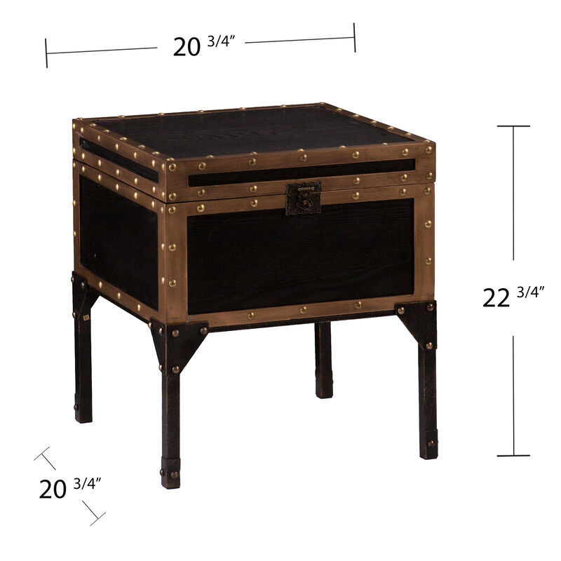 Piper Travel Trunk End Table