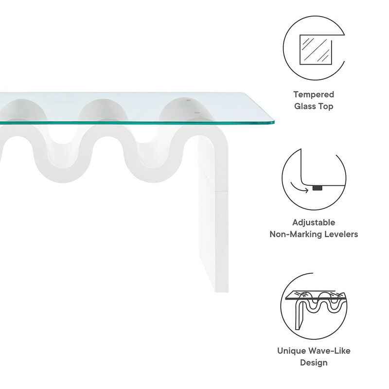 Modway Ondine Glass Top Coffee Table
