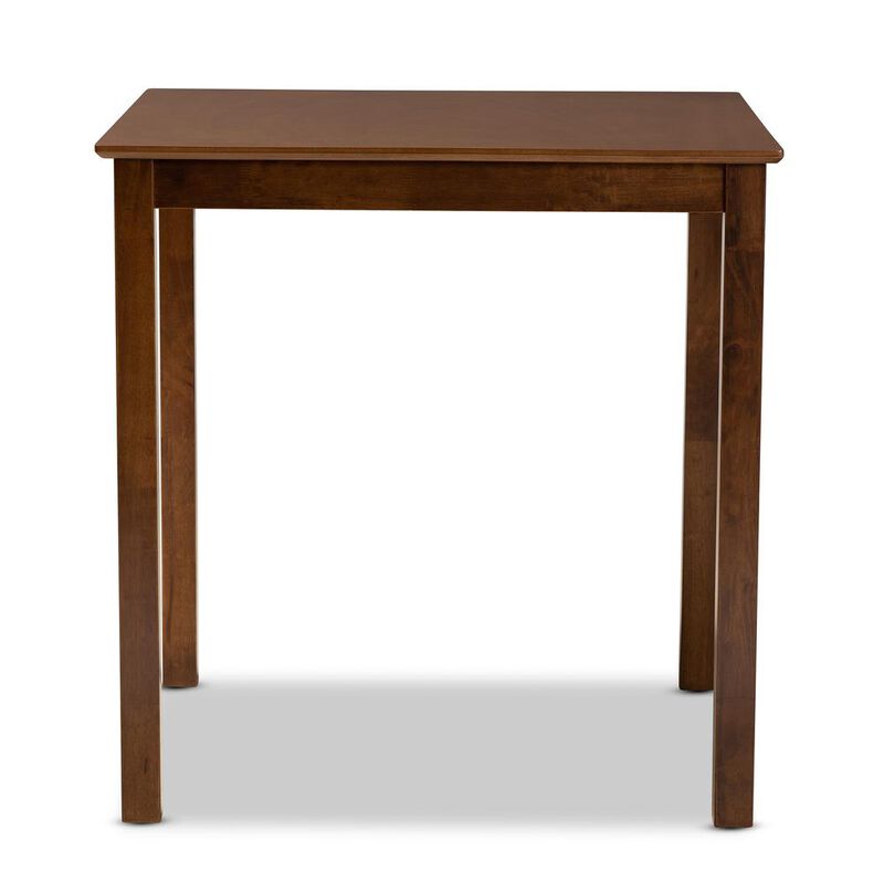 Baxton Studio Walnut Brown Finished Wood Counter Height Pub Table