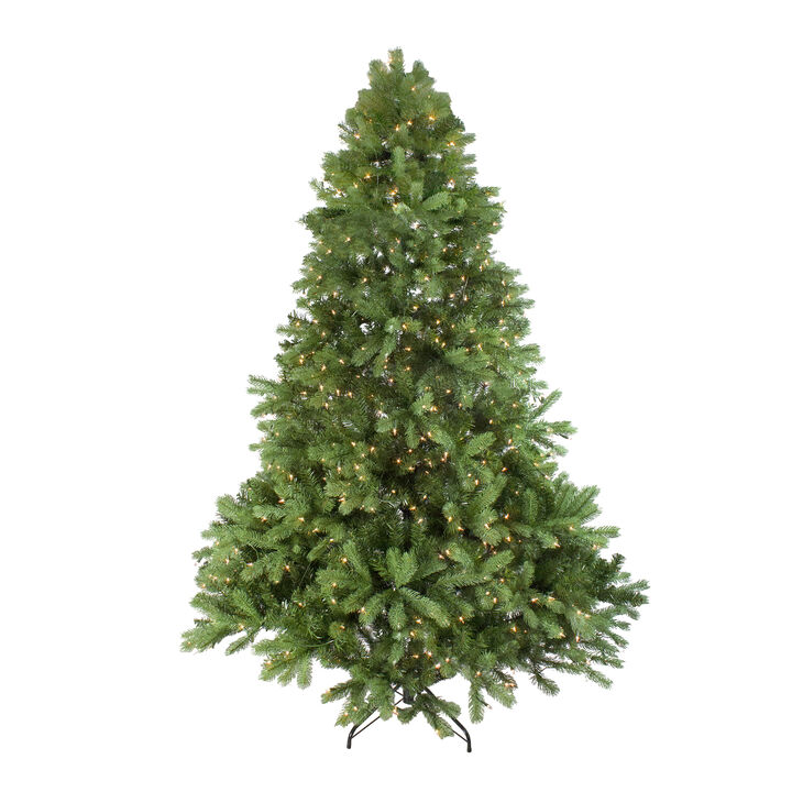 7.5' Pre-Lit Noble Fir Full Artificial Christmas Tree - Clear Lights