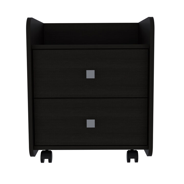 Streamdale Lakewood 1-Shelf 2-Drawer Nightstand Wengue