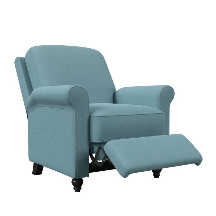 ProLounger Pushback Recliner in Sky Blue Linen