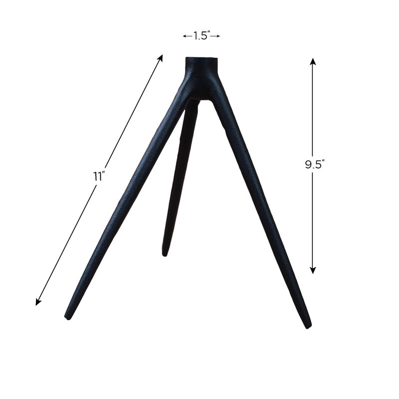 Modern Handmade Aluminum Eco-friendly Geometric Black Set Of One Vase Candle Holder BBH Homes