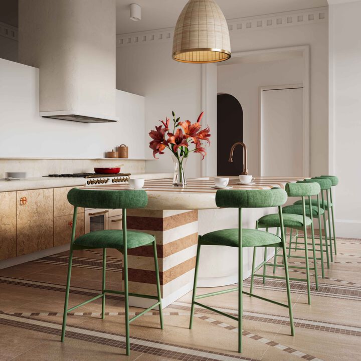 Liliana Mauve Velvet Bar Stool