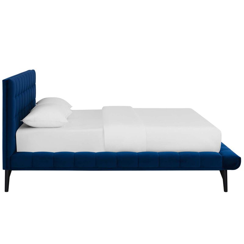 Modway - Julia Queen Biscuit Tufted Performance Velvet Platform Bed