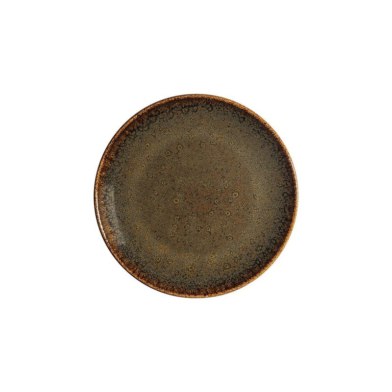Tierra dia.11" h:2.5" 57 oz. Round Brown Porcelain Bowl (Set of 2)