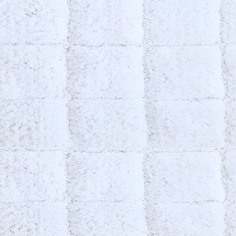 Knightsbridge Summer Tile 220 GSF Non Skid Back Bath Rug 24 x 40 - White