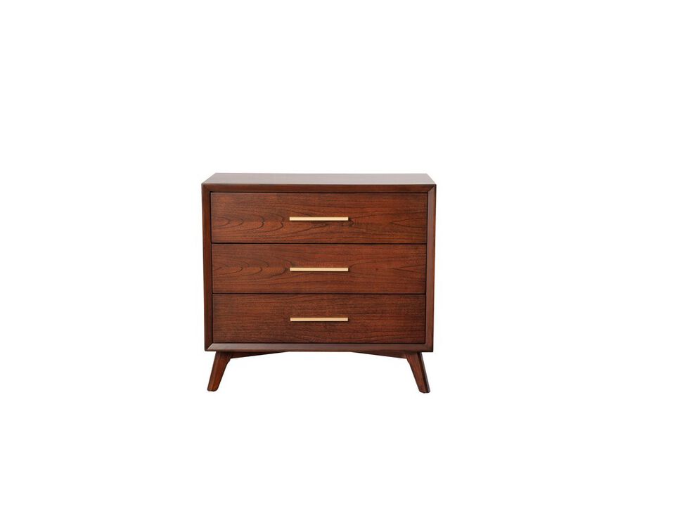 33 Inch Wooden Chest with 3 Drawers, Small, Brown - Benzara