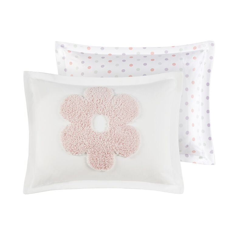 Gracie Mills Eubert Enchanting Floral Reversible Tufted Chenille Duvet Cover Set