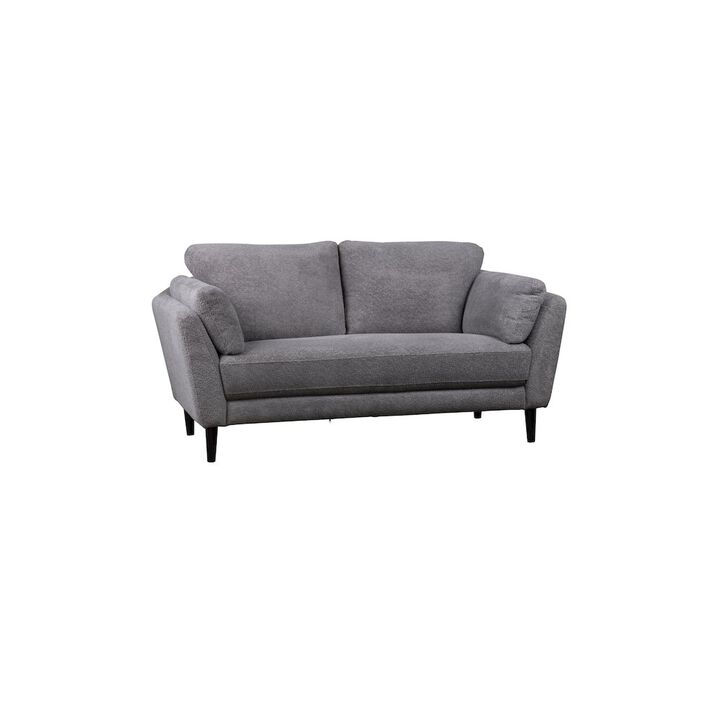 Porter Designs Marley Boucle Fabric Loveseat, Gray