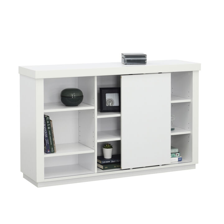 Notrthcott White Bookcase w/Sliding Door