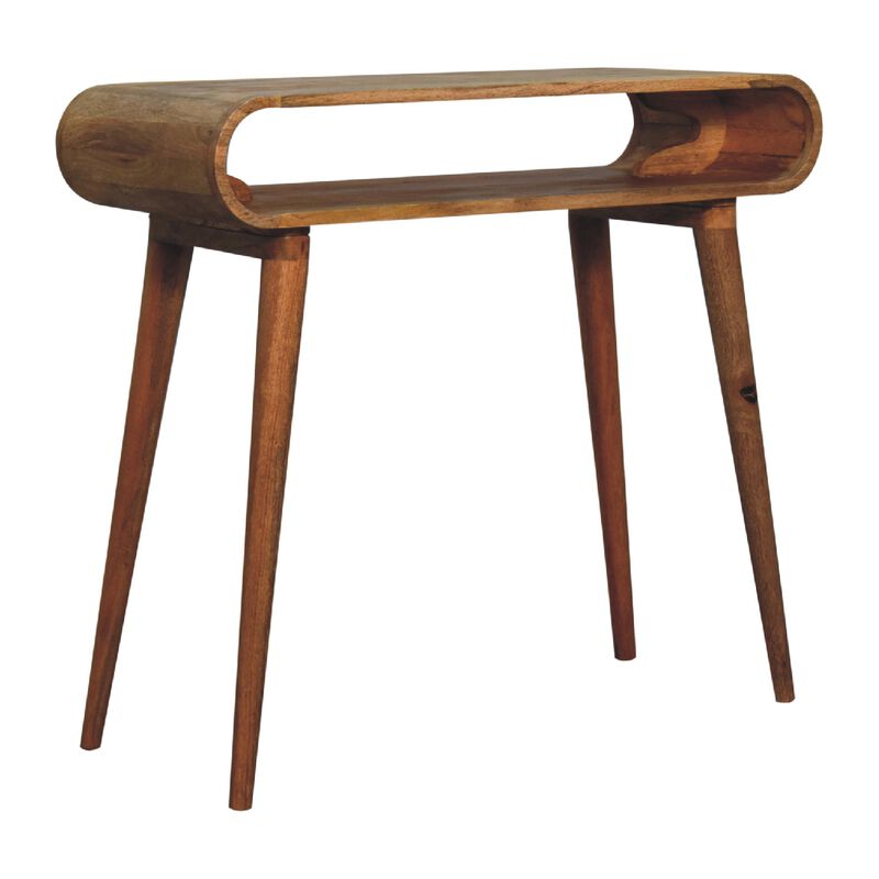 Amaya Chestnut Nordic Style solid wood  Console Table