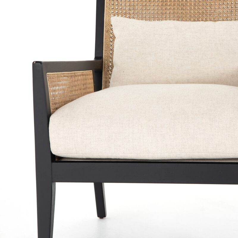 Antonia Cane Arm Chair in Ebony