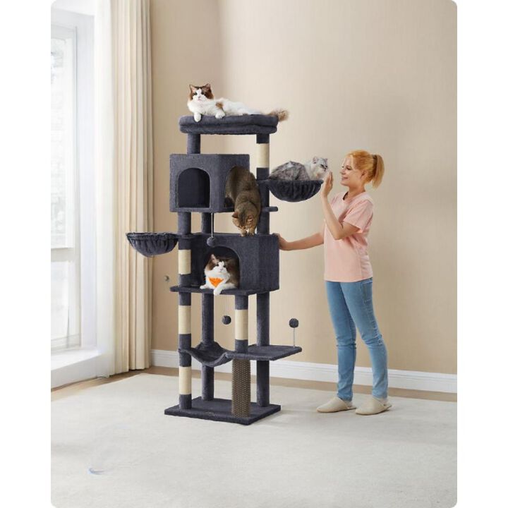 Cat Tree Tower Multi-Level Climbing Post with Scratching Posts and Cozy Perches