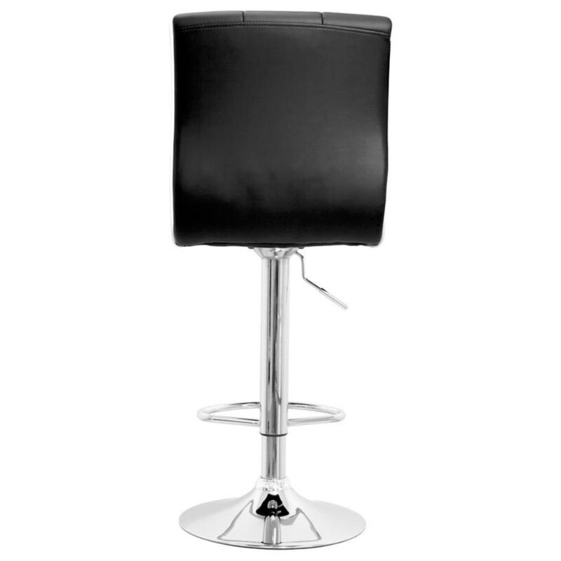 Best Master Swivel Bar Stool With Crystal and Tufted Look in Black (Set of 2)