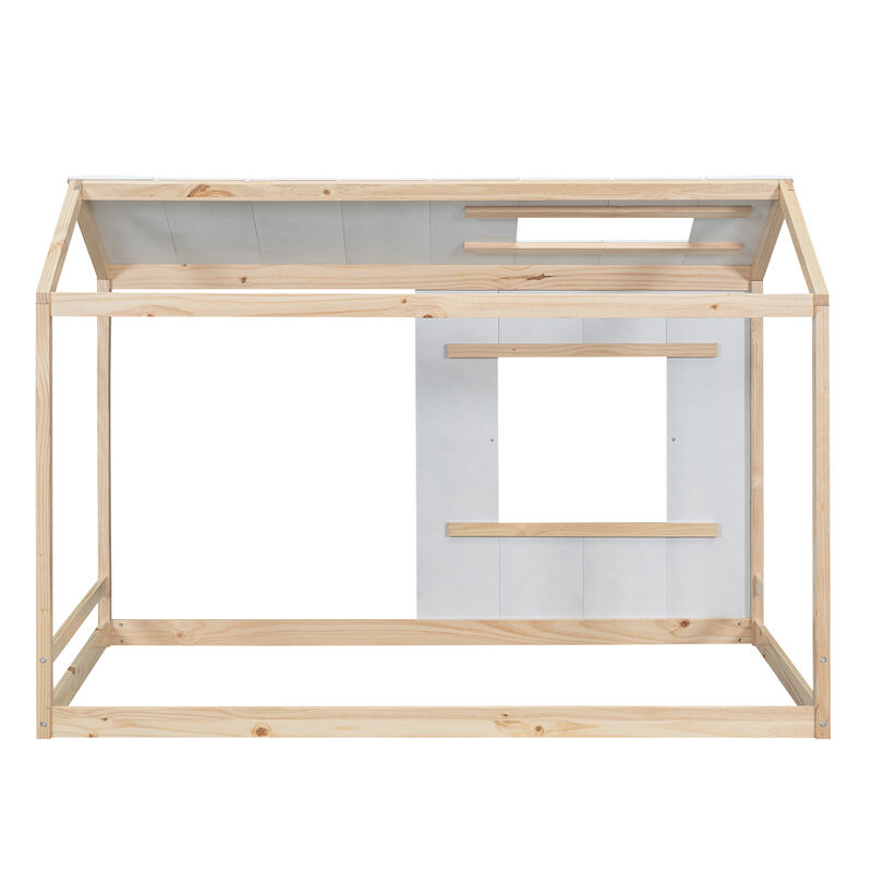 Merax House Platform with Roof and Window