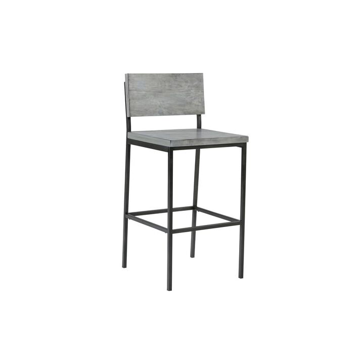 Wood/Metal Counter Stool - Gray