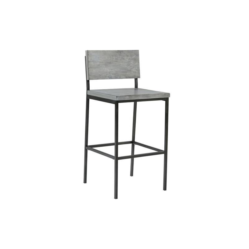 Wood/Metal Counter Stool - Gray