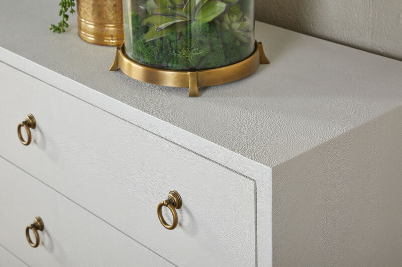 Pearl Shagreen 6-Drawer Double Dresser