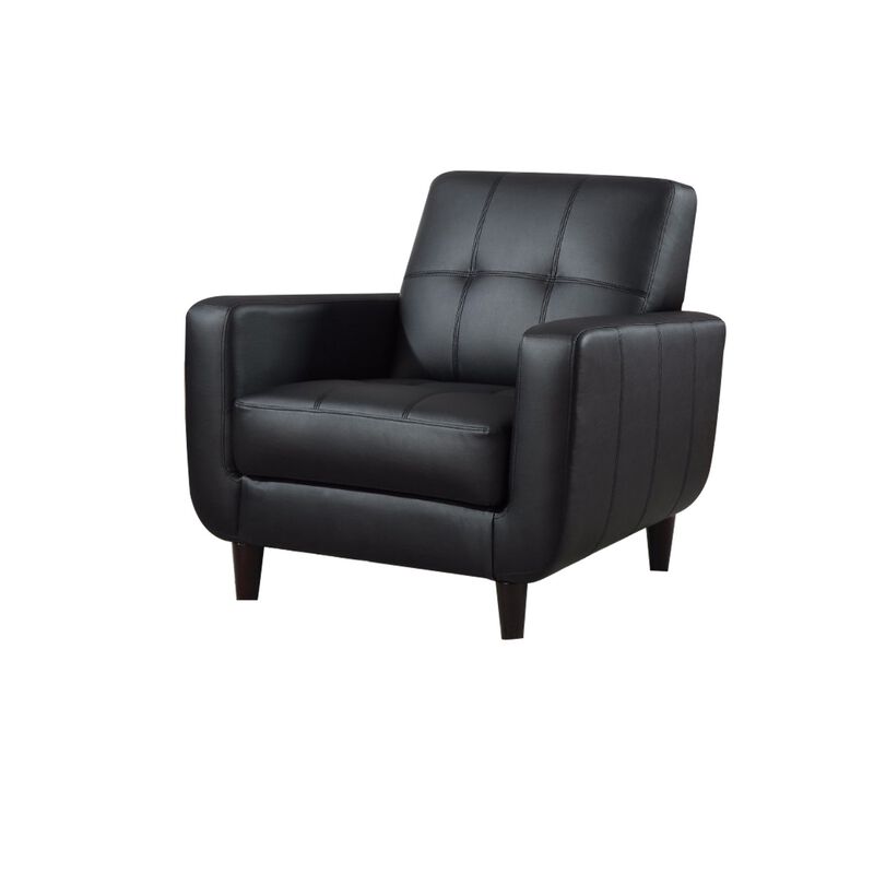 High toned Accent Chair, Black-Benzara