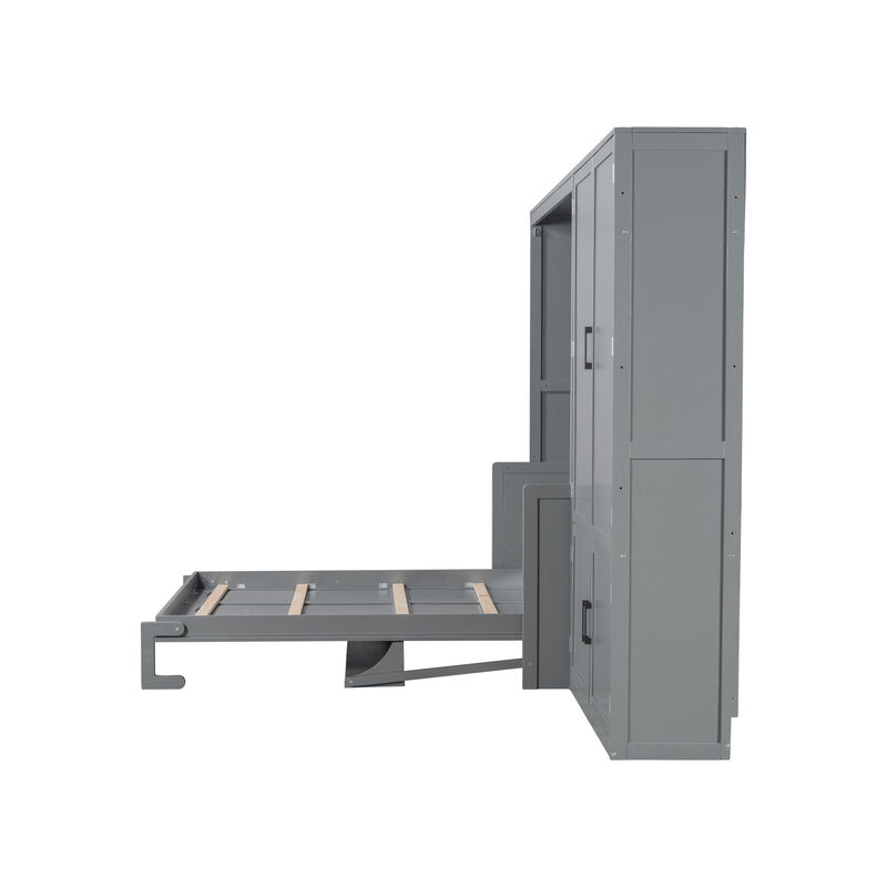 Merax Murphy Bed Wall Bed with Storage