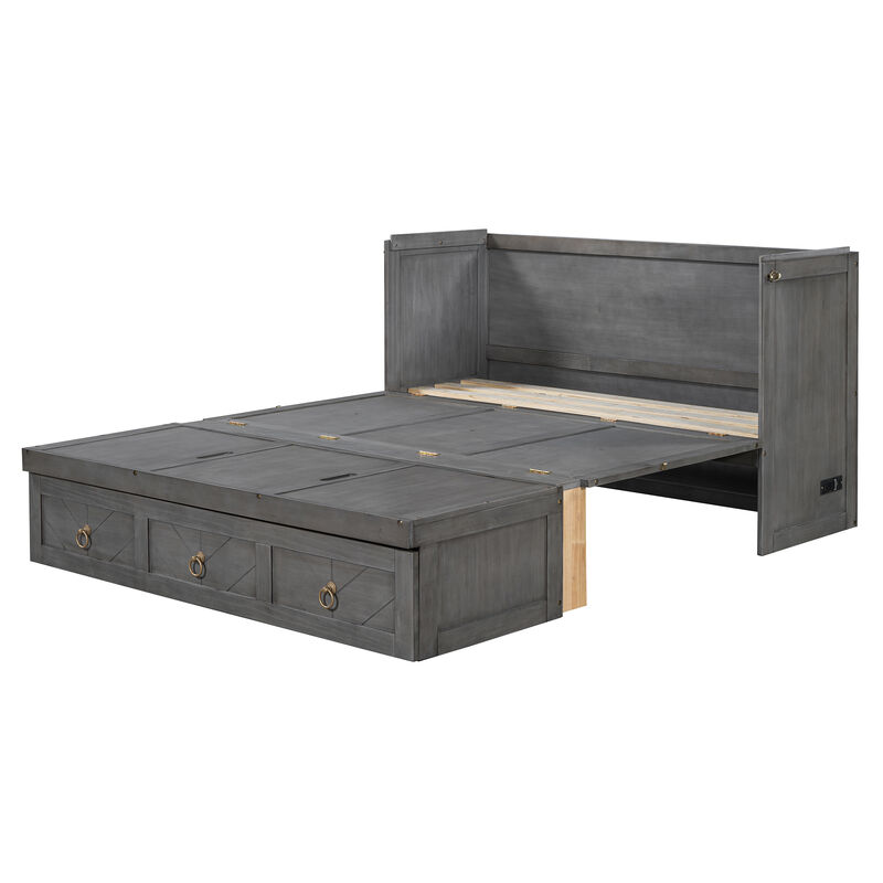 Merax Space-saving Murphy Bed with USB Port