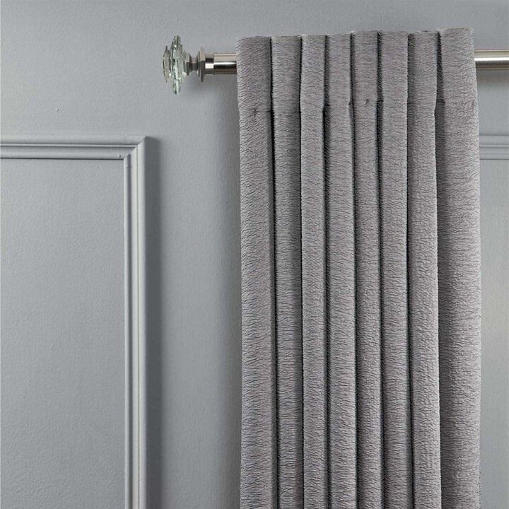 Linen Avenue Glass Square Double Window Curtain Rod Set