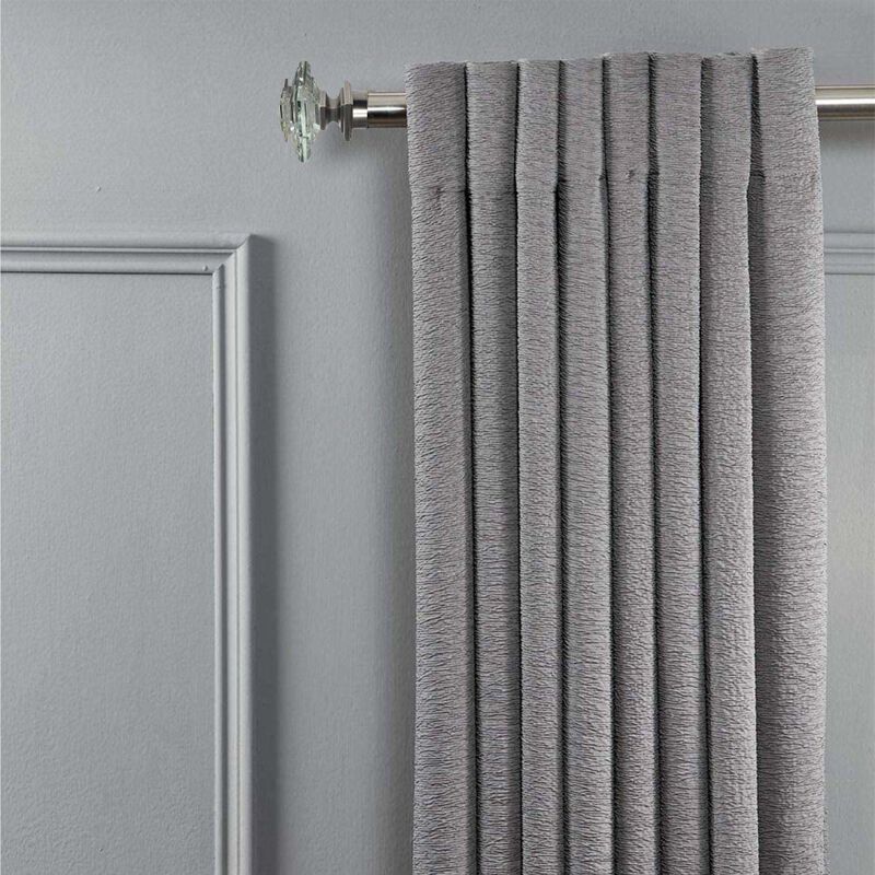 Linen Avenue Glass Square Double Window Curtain Rod Set