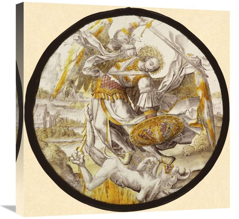 The Archangel Michael Vanquishing the Devil-Canvas Art-24x24