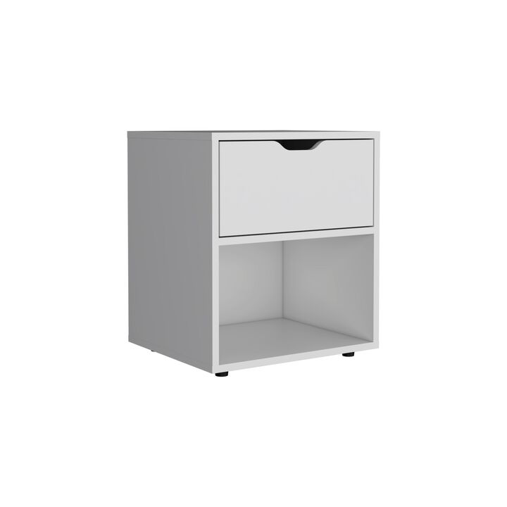 Aberdeeen 19.7-Inch High Nightstand End Table with Open Shelf
