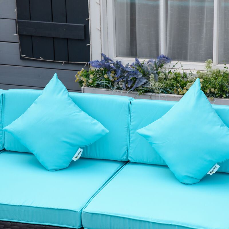 7PC Rattan Wicker Sofa Set Sectional Couch Cushioned Furniture Patio Outdoor