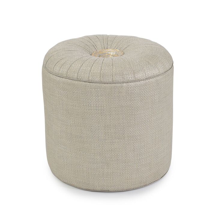 Rendino Small Silver Ottoman