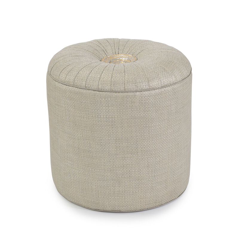 Rendino Small Silver Ottoman