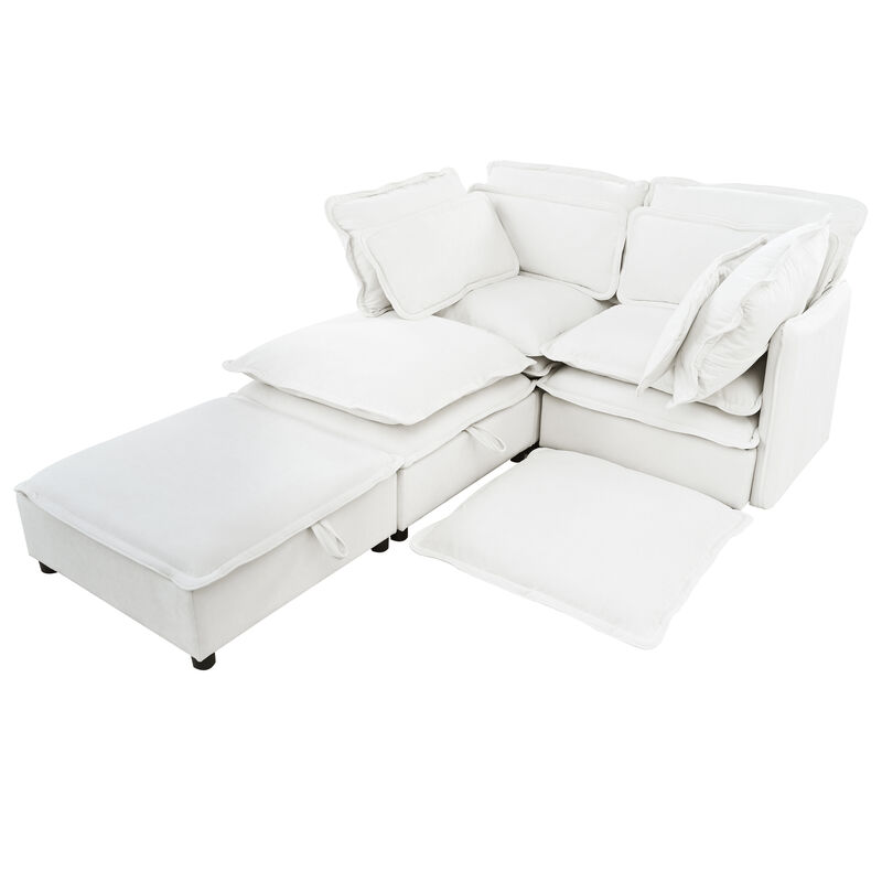 Merax Polyester Double-Layer Cushion Modular Sofa