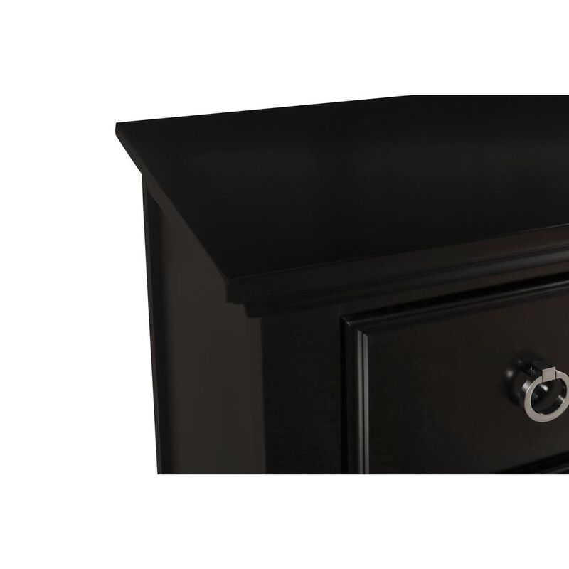 New Classic Furniture Furniture Tamarack Solid Wood 5-Drawer Chest in Black