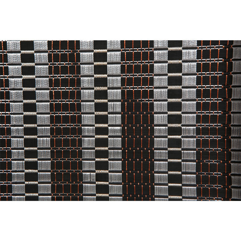 Legacy Decor 8 Panel Room Divider Brown Color Wood and Bamboo Weave