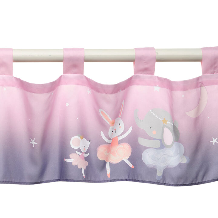 Bedtime Originals Tiny Dancer Ballet Animals Window Valance - Pink/Purple