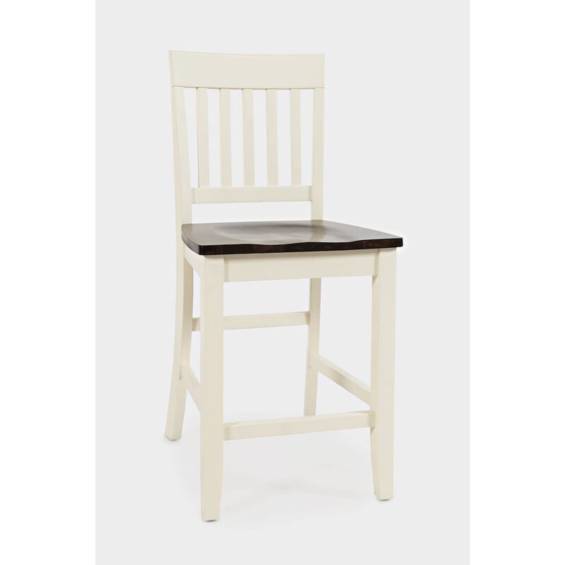 Jofran Decatur Lane Farmhouse Solid Wood Counter Stool (Set of 2)