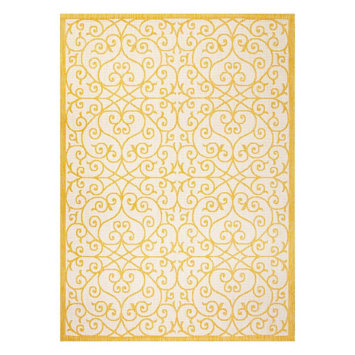 Madrid Vintage Filigree Textured Weave Indoor/Outdoor Area Rug