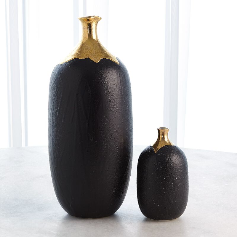 Dipped Golden Crackle Vase