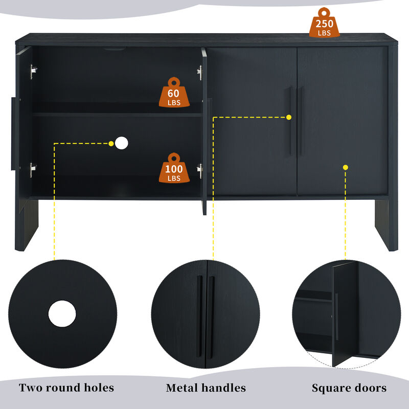 Merax Retro Sideboard Cabinet with Adjustable Shelves